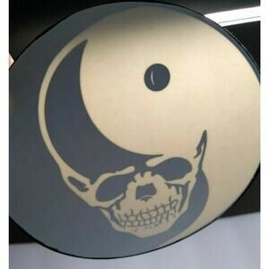 Grateful Dead Original Car Window Decal Black And White Skull Ying Yang Vintage